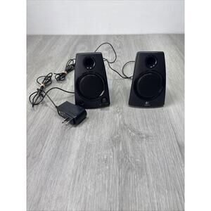 Logitech Z130 Full Stereo Sound 3.5mm Jack Compact Speakers Tested Working